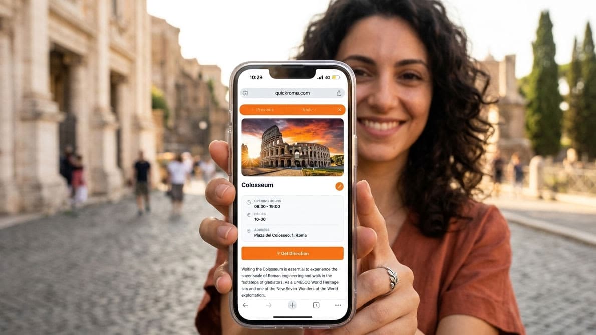 Roman travel guide details